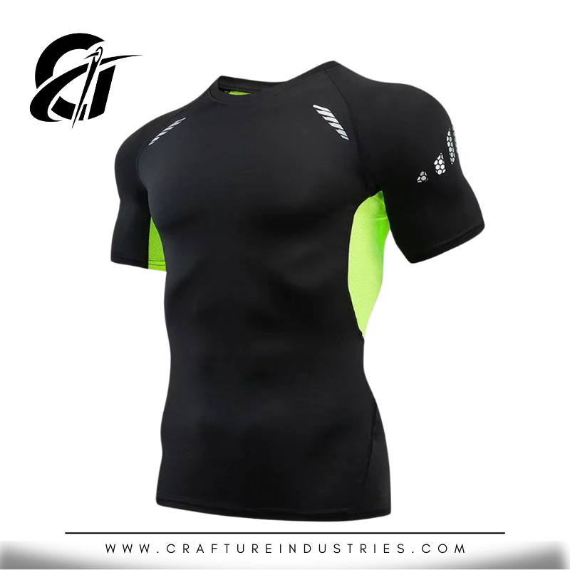 Black V-Cut Compression Tee - Image 2