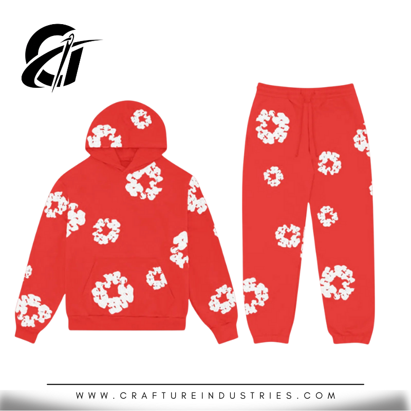 Hoodie Set with White Floral Print - Image 3