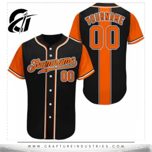 Black & Orange Baseball Jersey