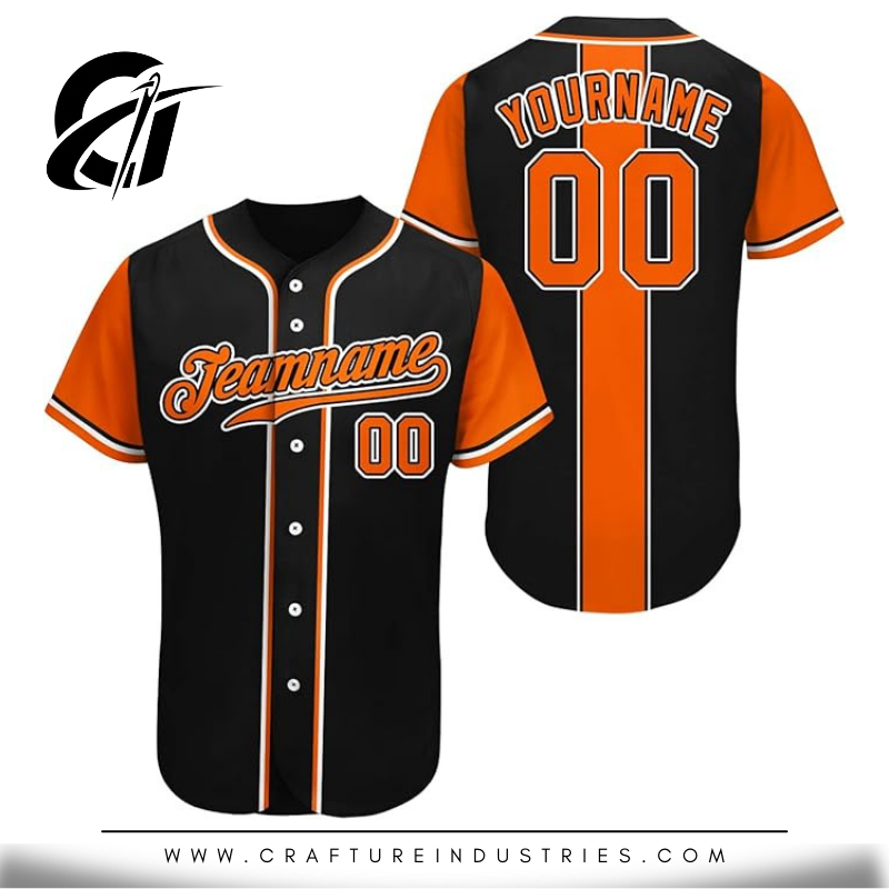 Black & Orange Baseball Jersey