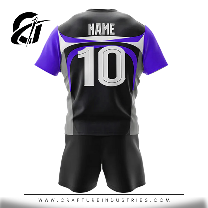 Football, Basketball, or Rugby Black & Purple Team Kit - Image 2
