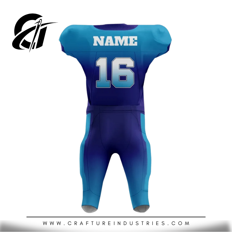 Blue Gradient American Football Uniform - Image 2