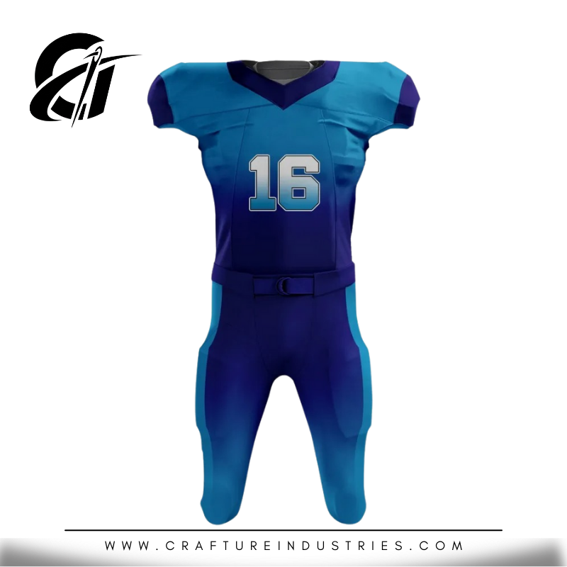 Blue Gradient American Football Uniform