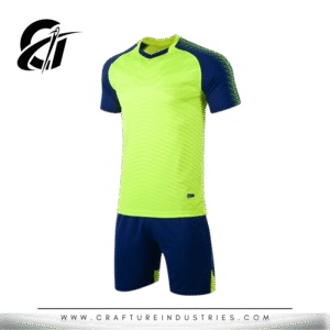 Neon Green & Navy Soccer Kit