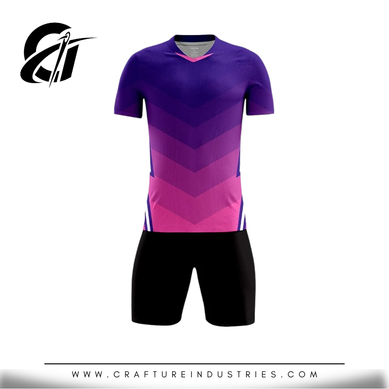 Purple-Pink Fade Soccer Uniform