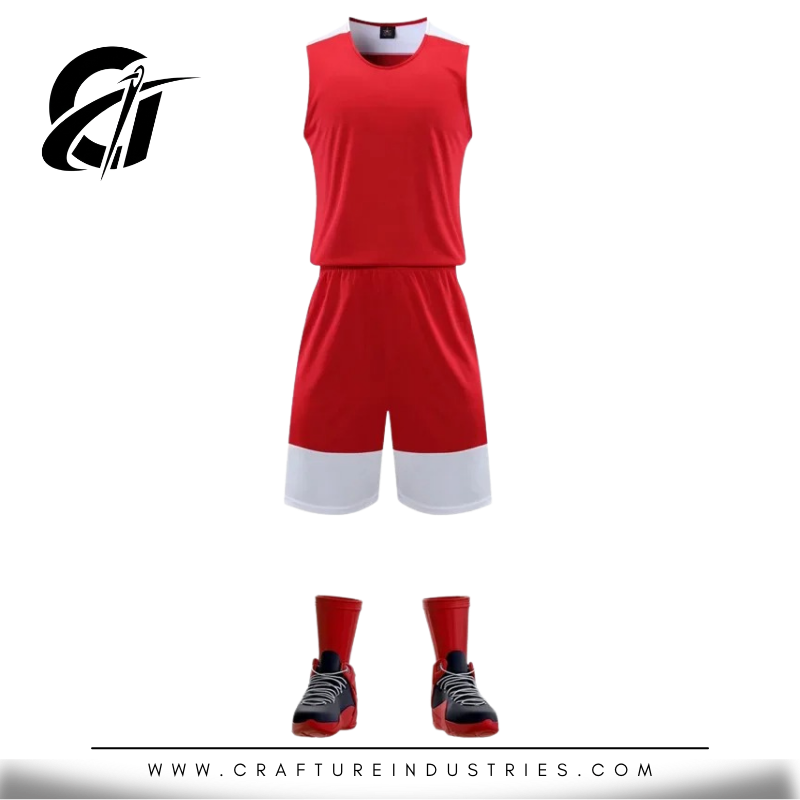Red & White Basketball Uniform Set